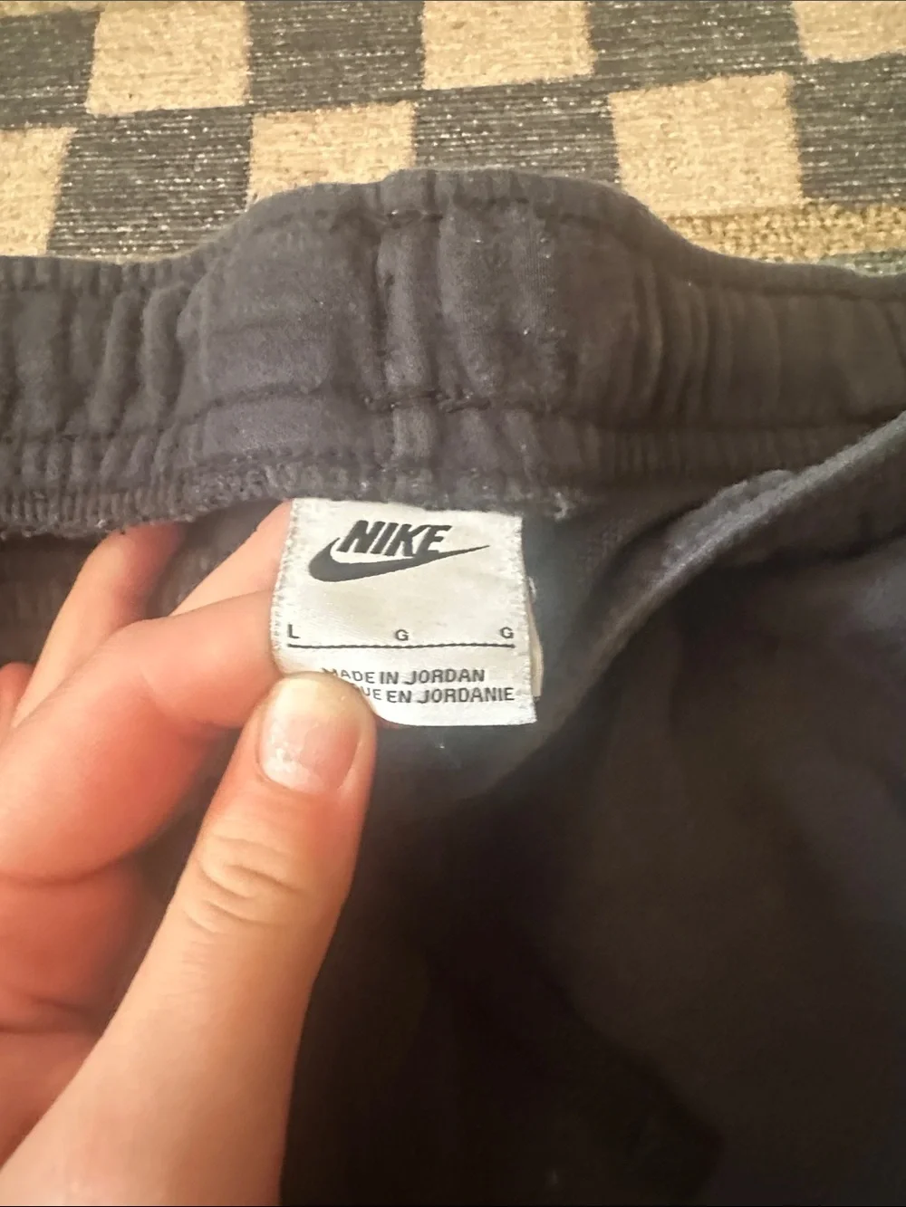 Nike Kids Black Jogger Sweatpants with White Swoosh